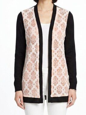 Wanko Lace/Sheer Open Front Cardigan NEW- Sz. Sm